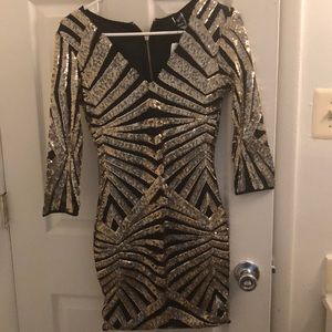 Gold and black dress